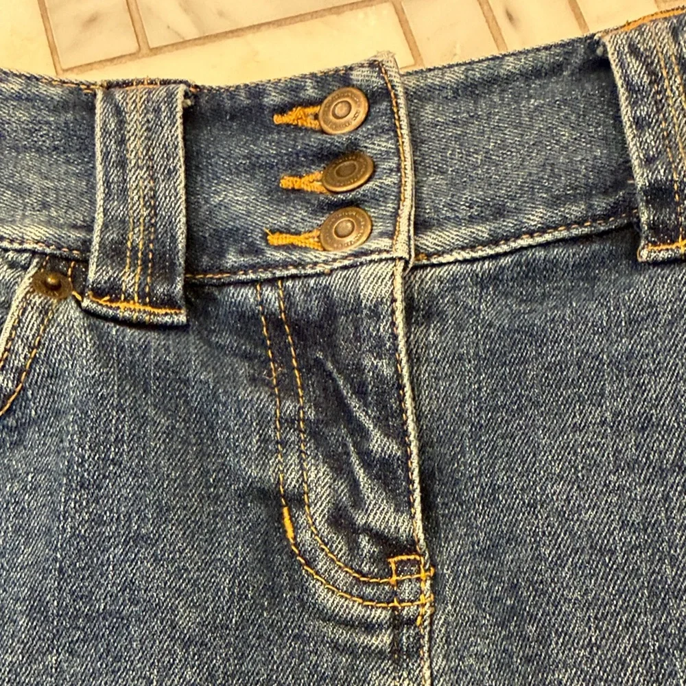 LOFT Dark Blue Denim Mini Skirt - Picture 4 of 4